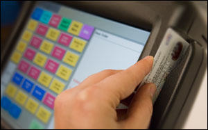 PoS Terminal credit card swiper